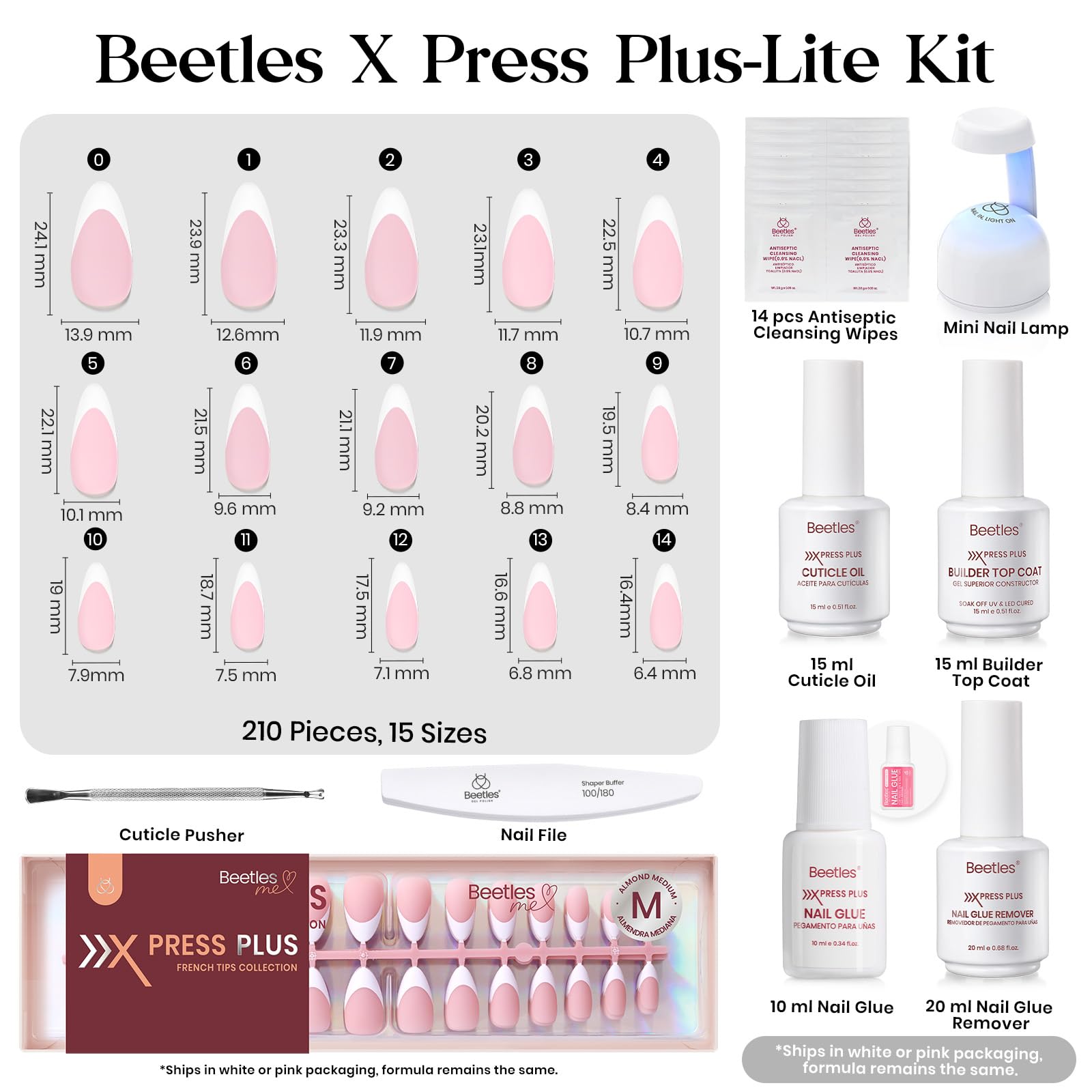 beetles hand holding nails demonstrating size and fit benefit