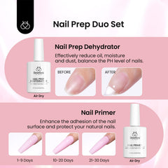 Beetles primer and dehydrator bottles for nail surface prep