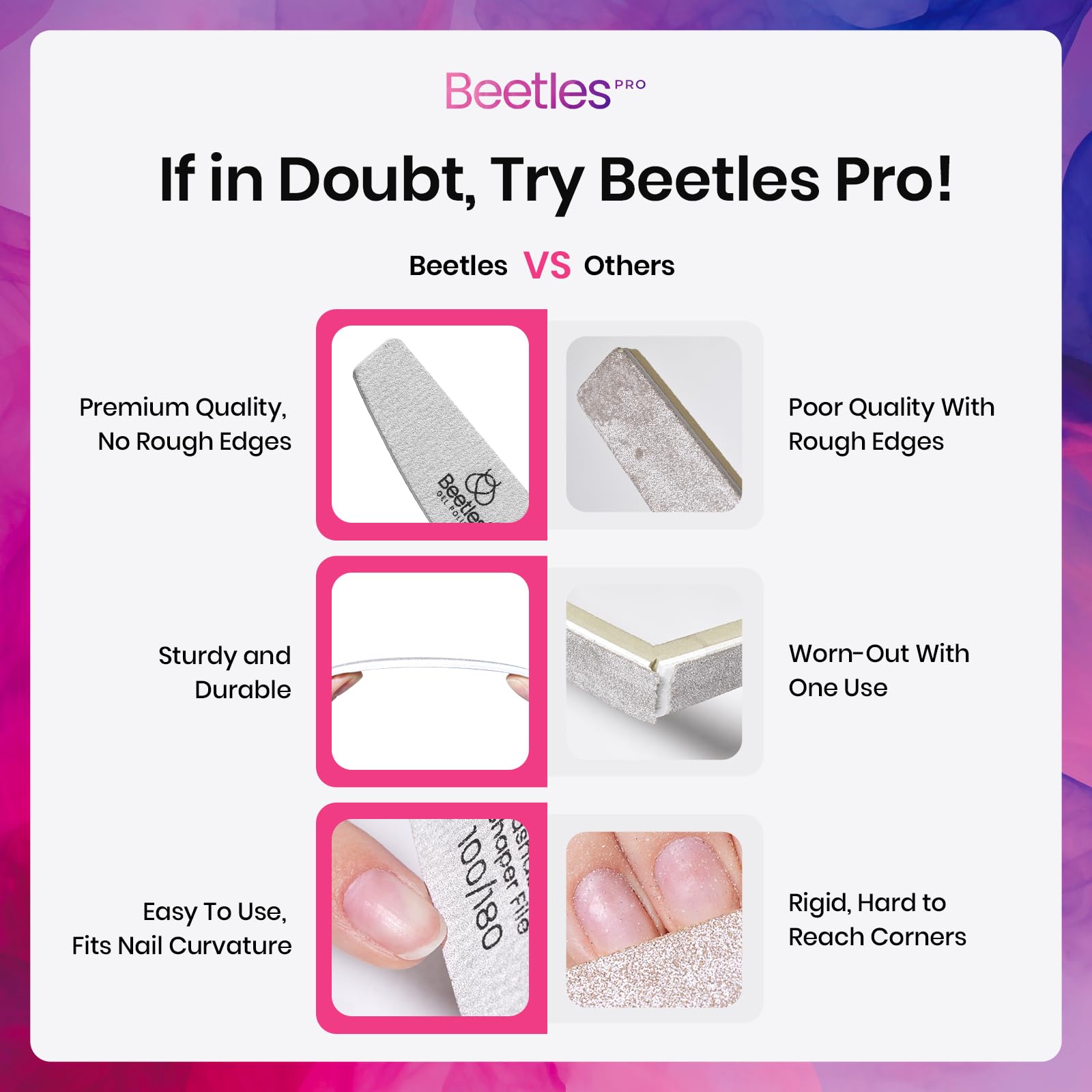 Beetles Pro on manicure station suggesting tidy, professional workflow