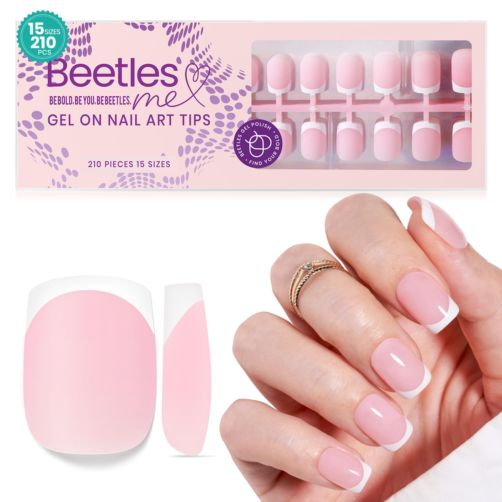 beetles ready-to-wear application pressed on nail for fast wear