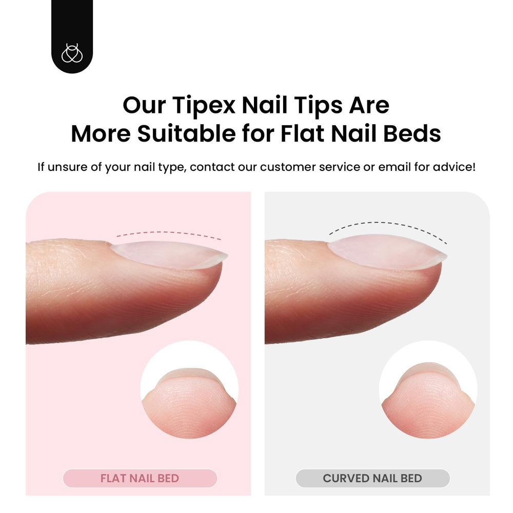 Beetles Gel Polish tip size compared on finger for fit reference