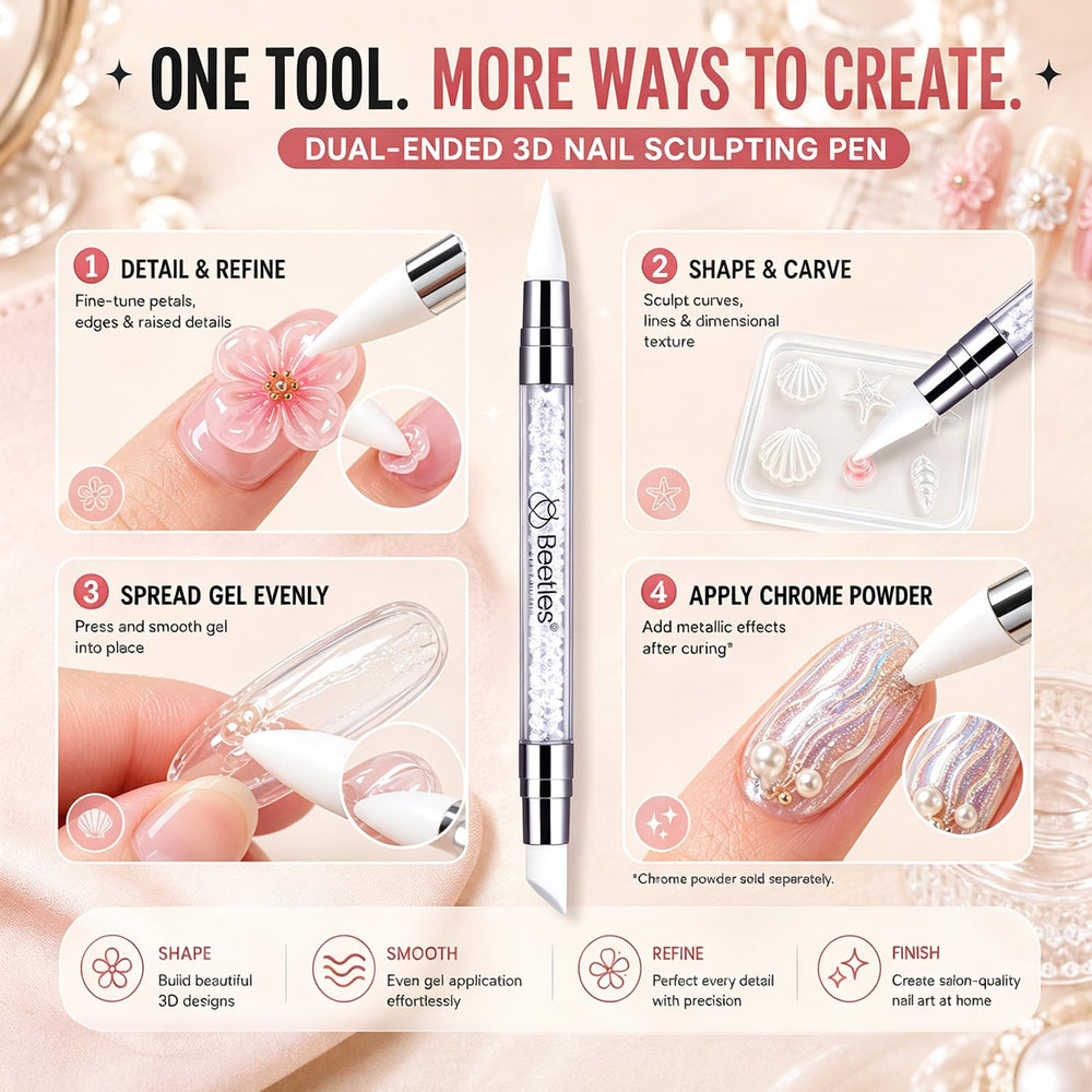 Beetles dual-ended sculpting pen detail for controlled placement and refined sculpting
