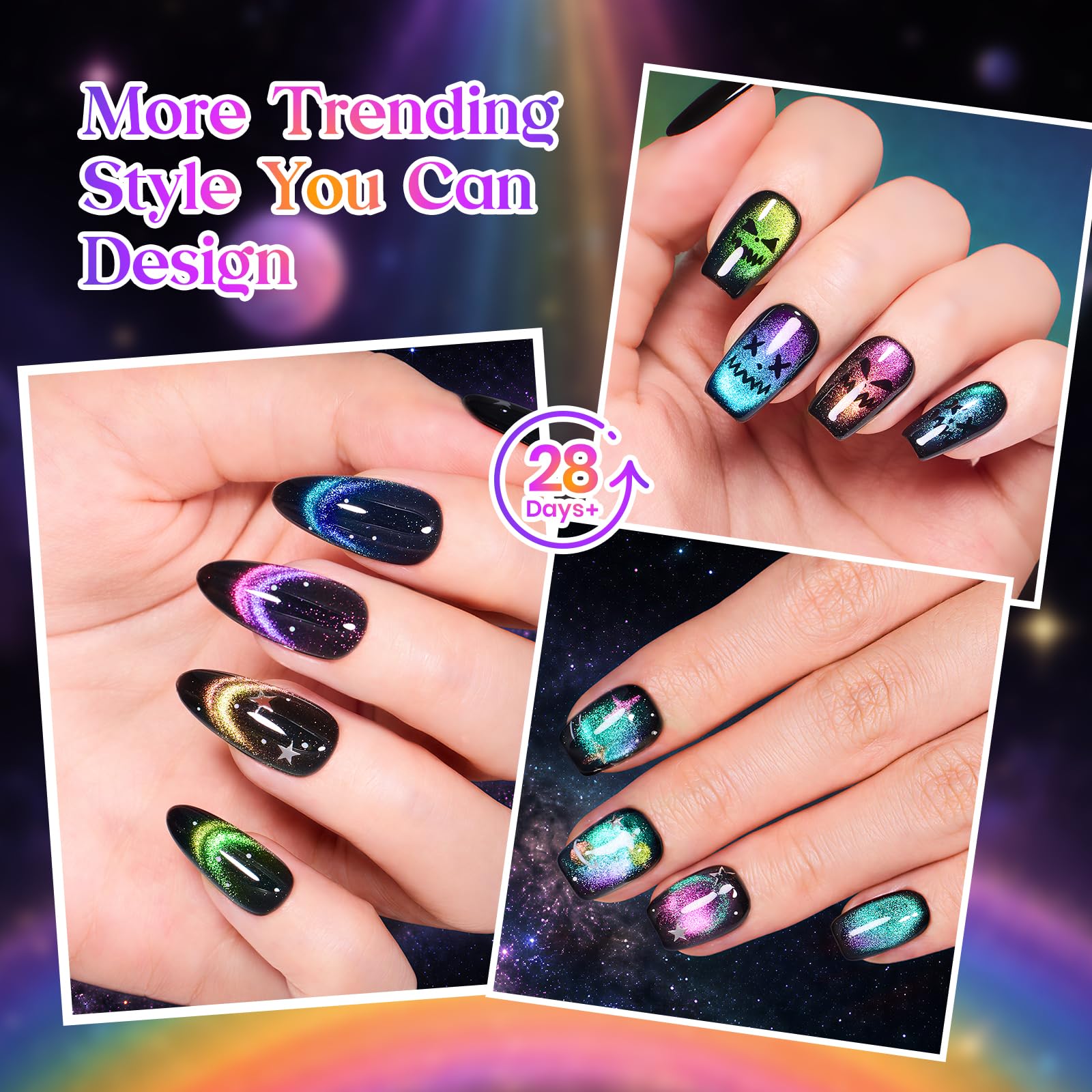 beetles swatches on nail wheel showing vivid color shifts and contrast