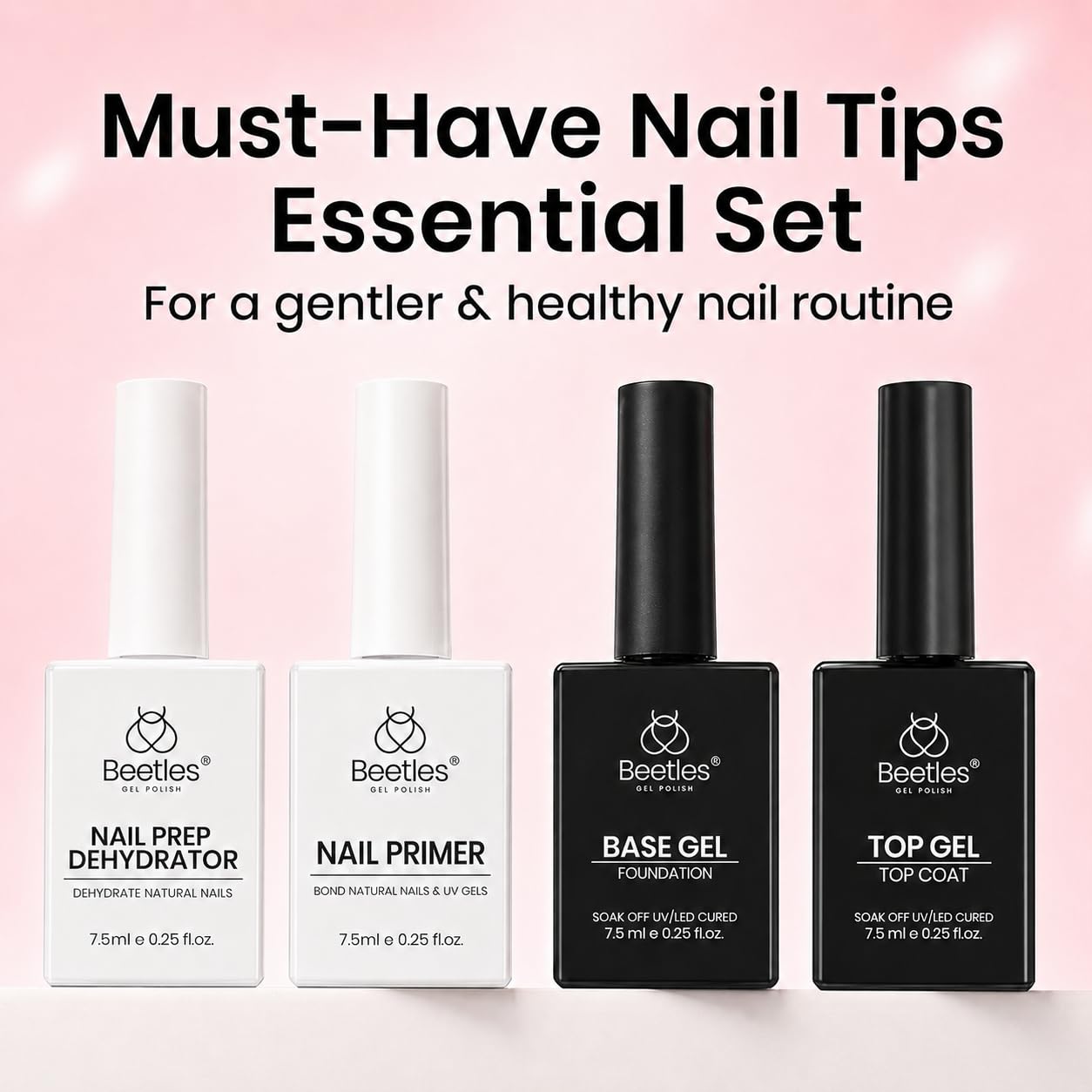 Beetles Gel Polish prep tools and tips demonstrating quick application