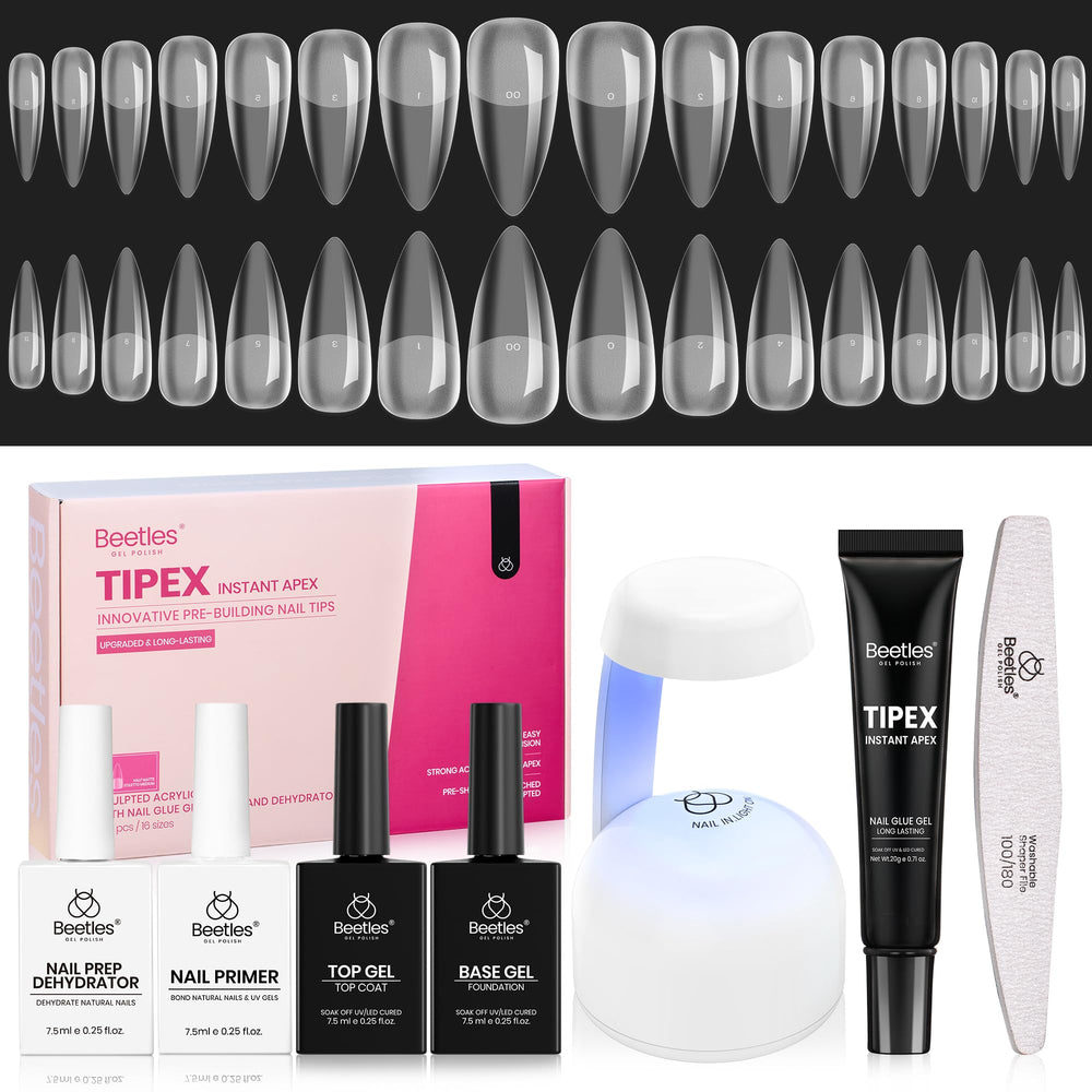 Beetles Gel Polish front packaging showing complete tips kit benefits