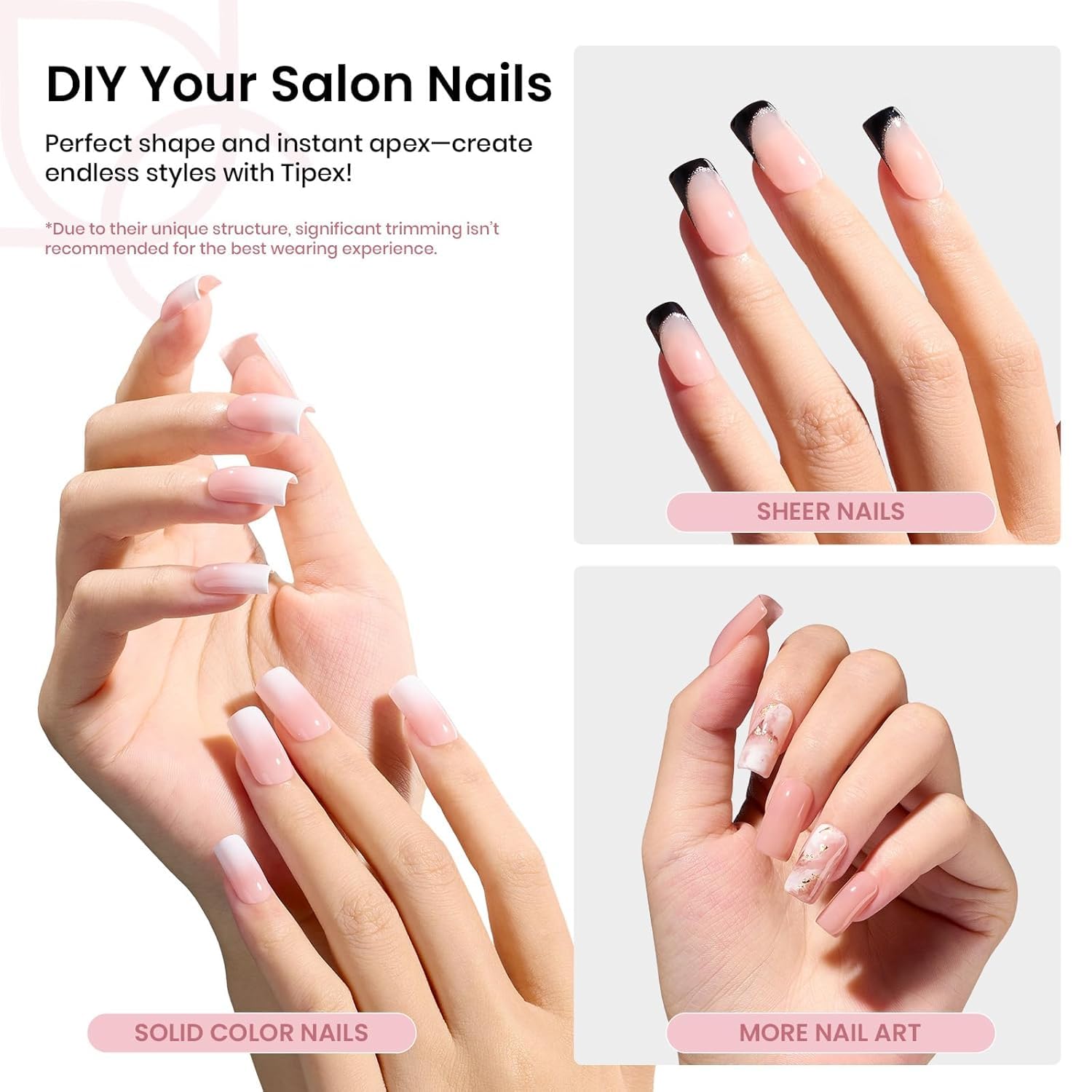 Beetles Gel Polish close-up of built-in apex and C-curve providing salon structure