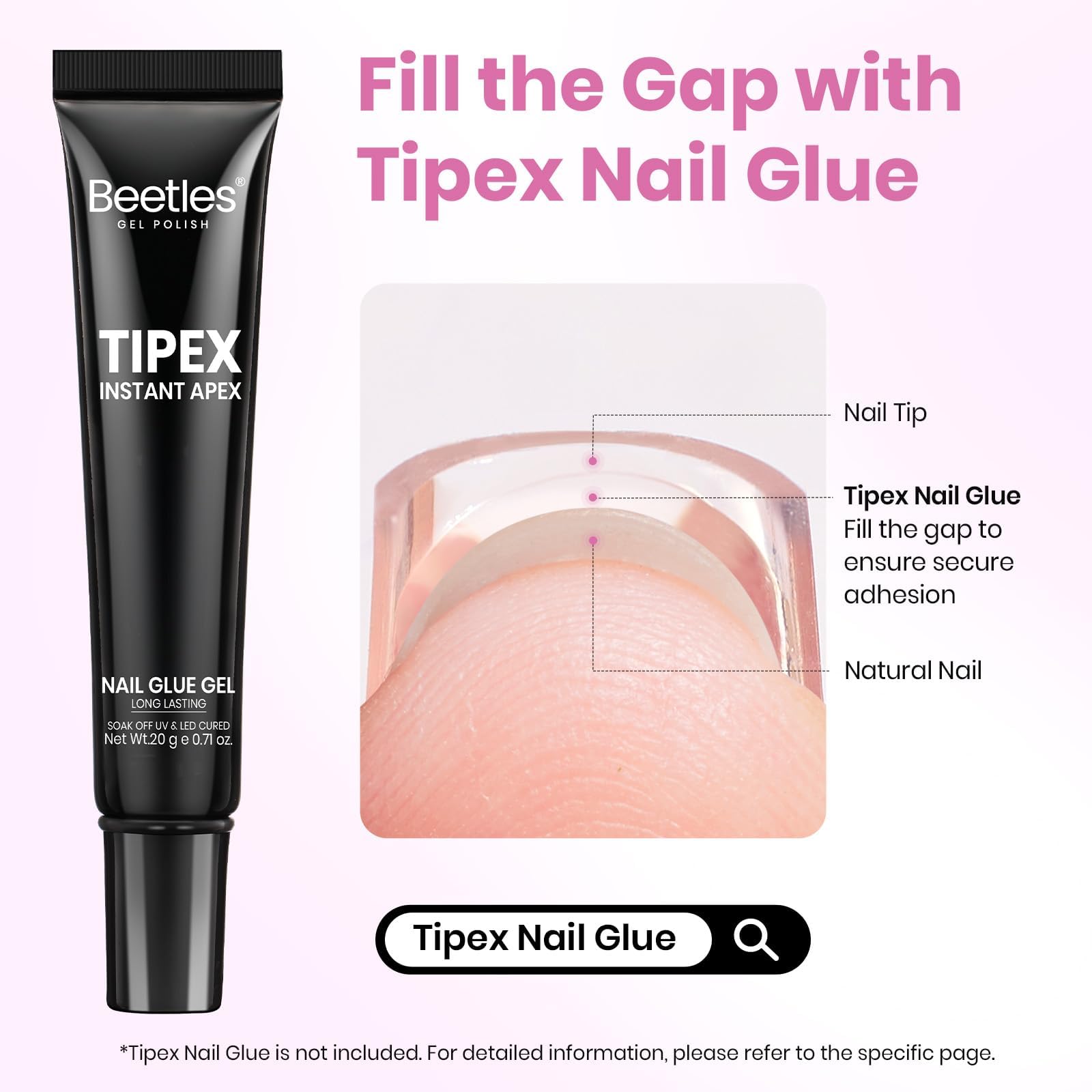 beetles Tipex side profile showing reinforced free edge for longer wear