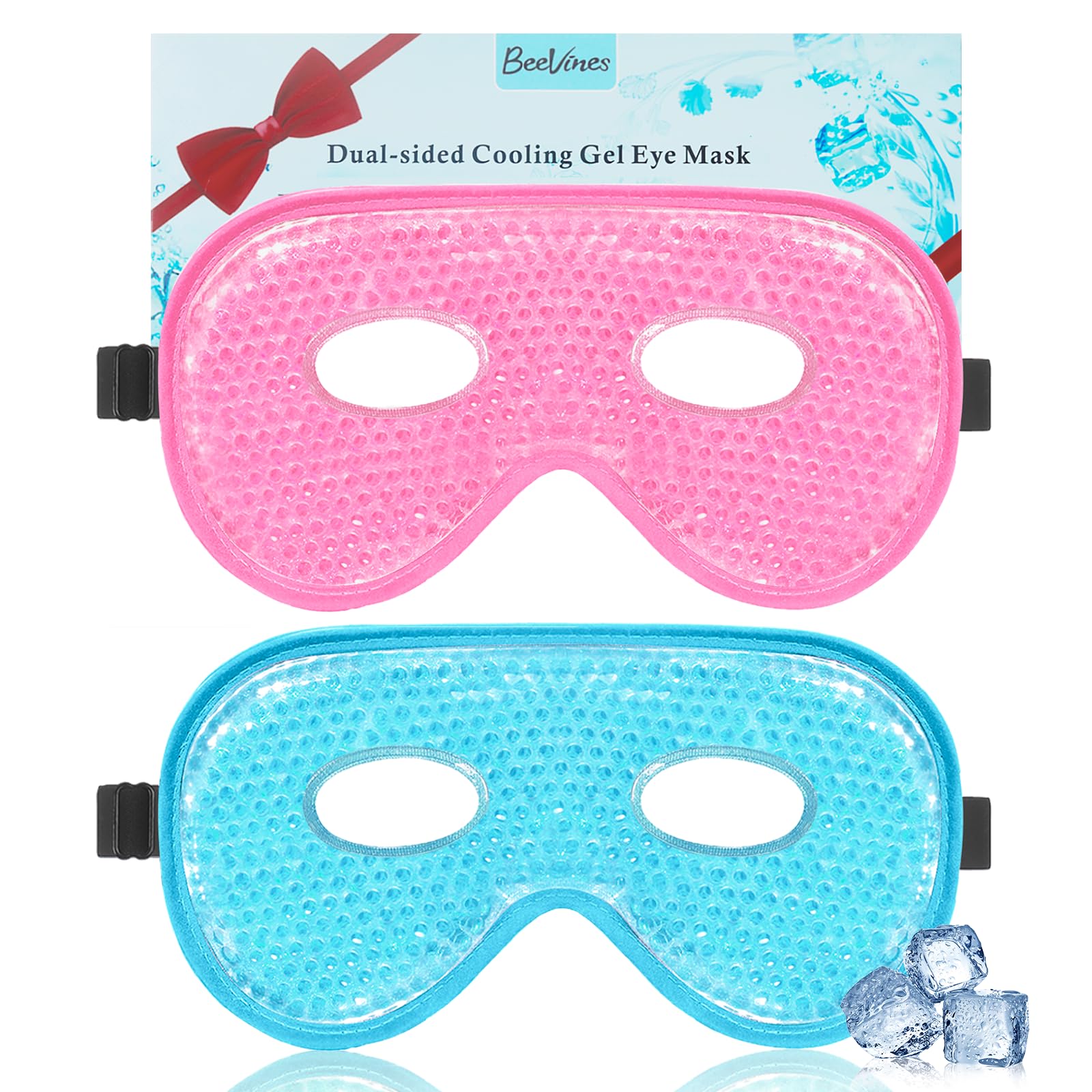 BeeVines XL front packaging showing two masks and a gift box for convenience