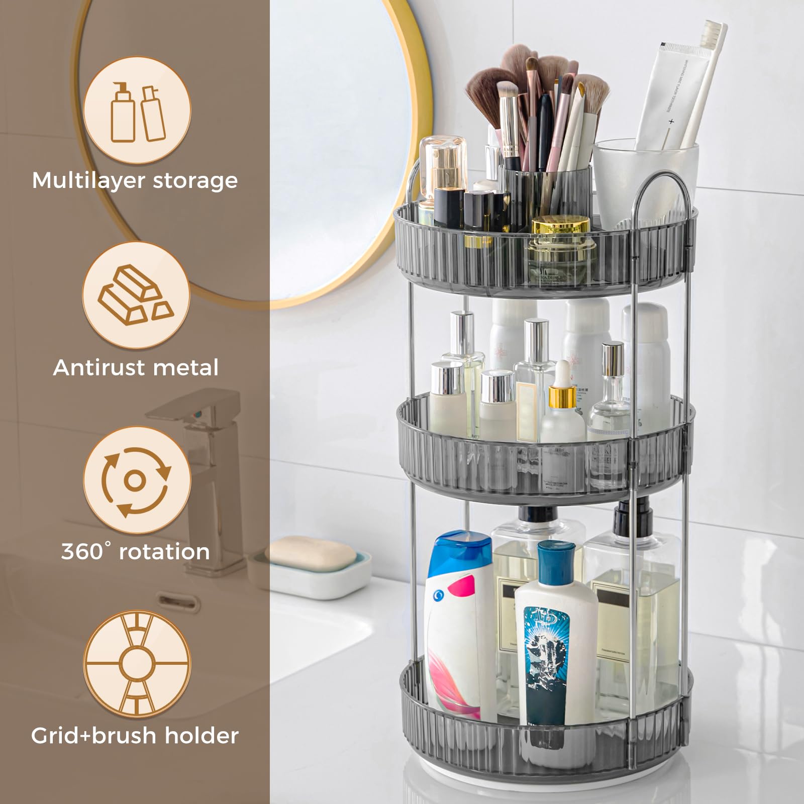 BEFSOP detachable trays removed for easy rinsing and fast cleaning convenience