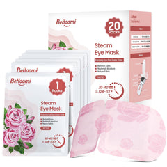 BeHoomi front packaging in rose showing 20-pack and benefits