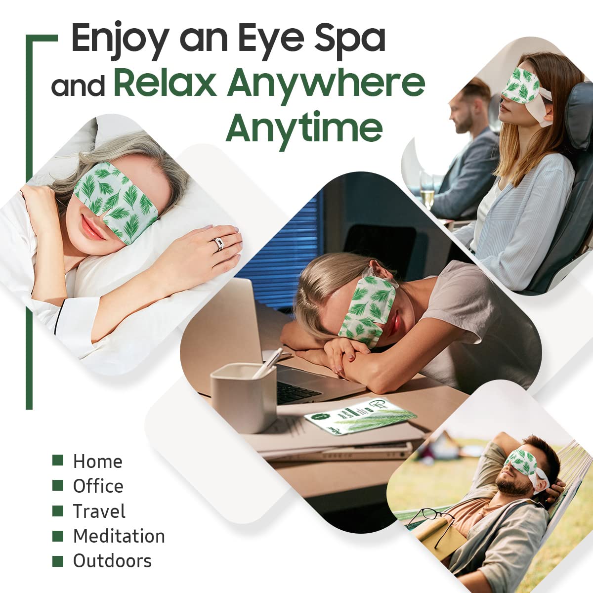 BeHoomi masks in a travel pouch illustrating on-the-go relaxation benefit