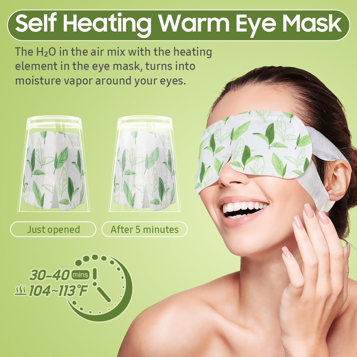 BeHoomi mask beside a hand illustrating compact travel size
