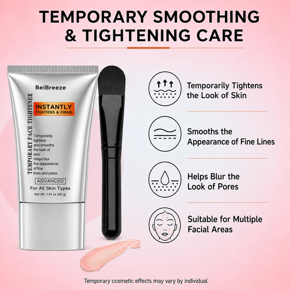 BeiBreeze applying cream to cheek for instant smoothing benefit