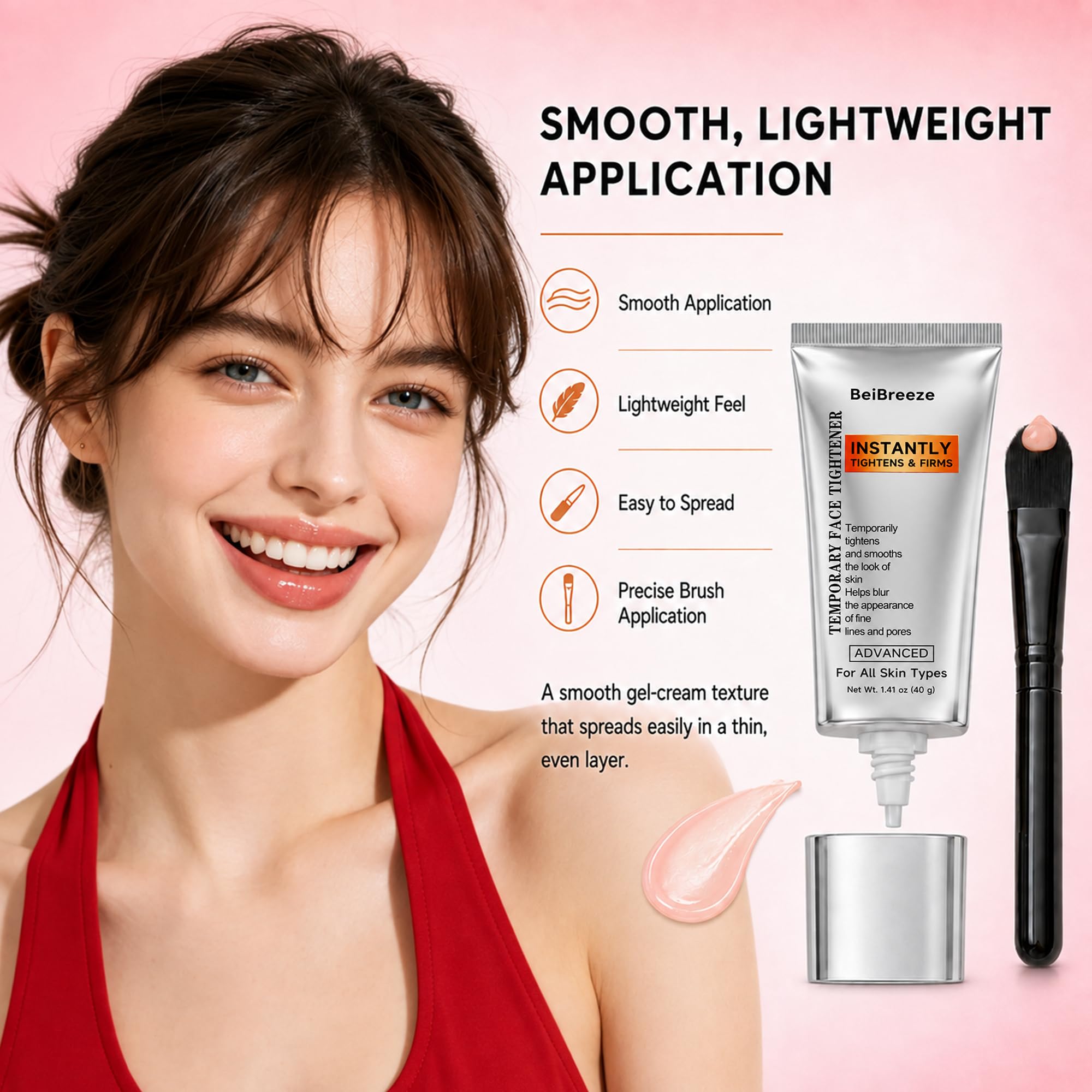 BeiBreeze open jar texture highlighting lightweight cream