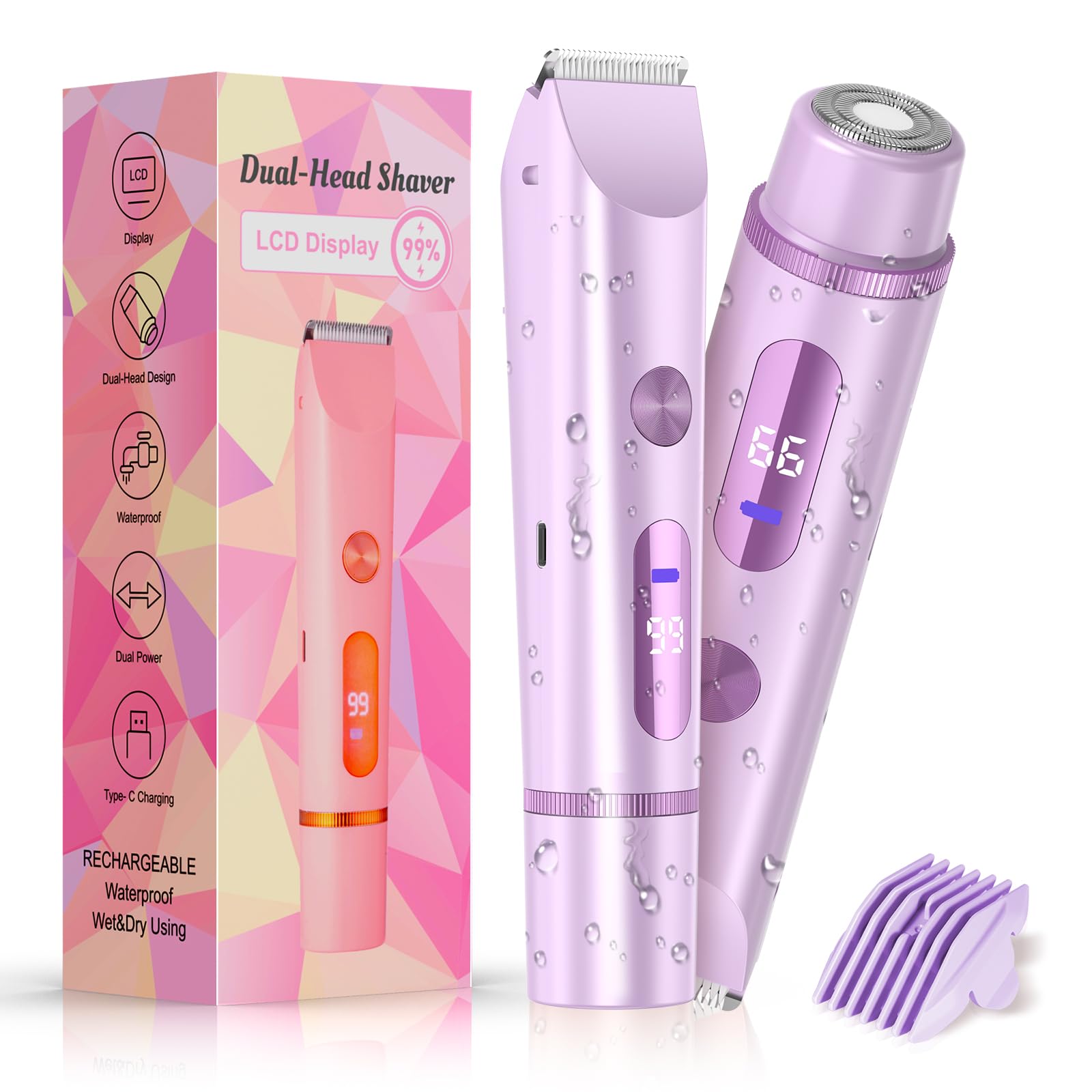 BEIDUONA front packaging showing purple trimmer and features for easy identification