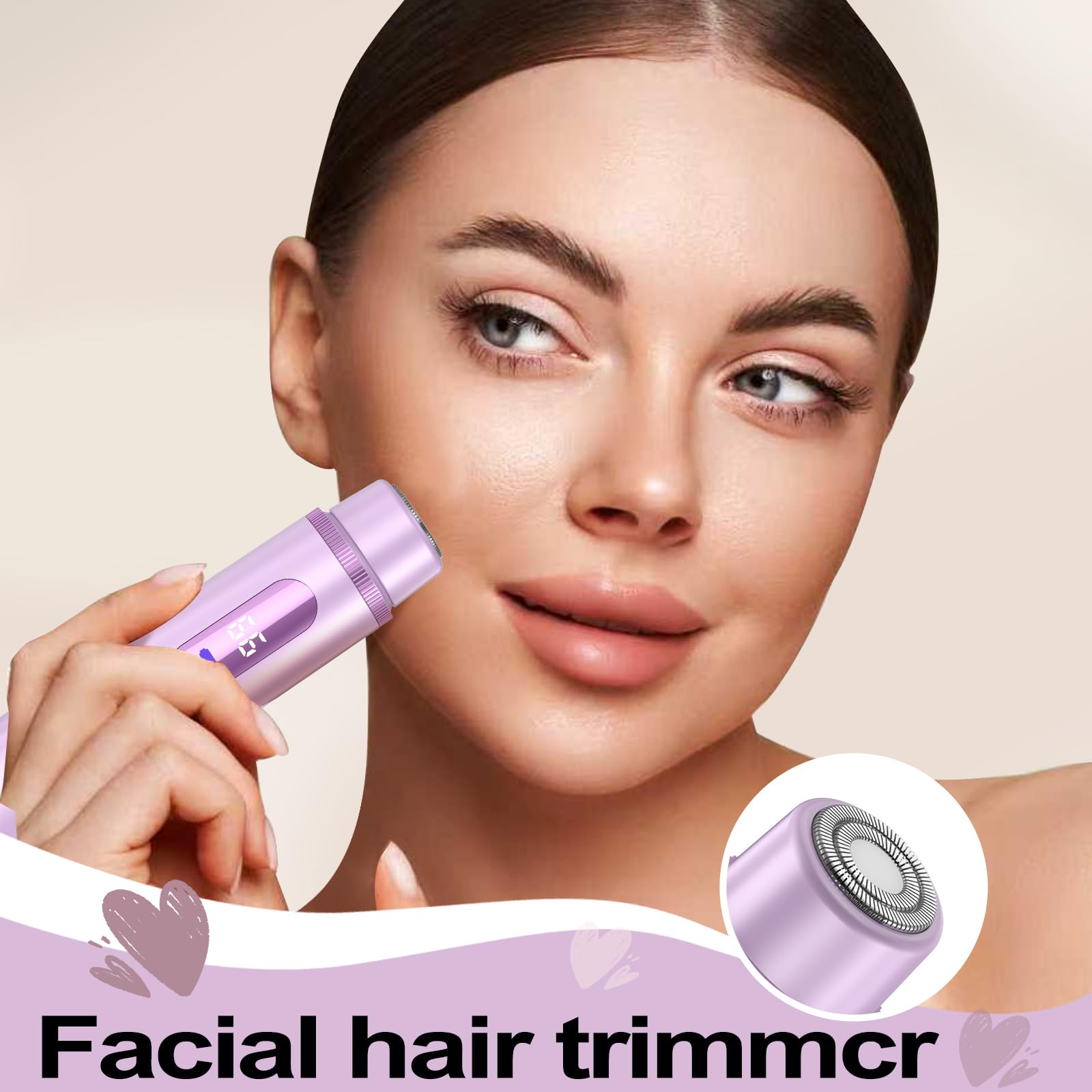 BEIDUONA trimmer next to hand for scale highlighting compact travel size