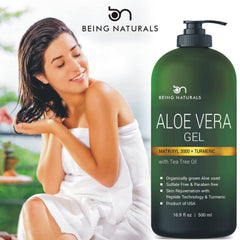 Being Naturals close-up view of gel texture highlighting smooth non-sticky hydration