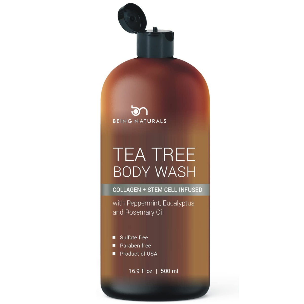 Being Naturals front packaging showing tea tree collagen benefits