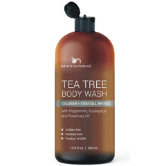 Being Naturals front packaging showing tea tree collagen benefits