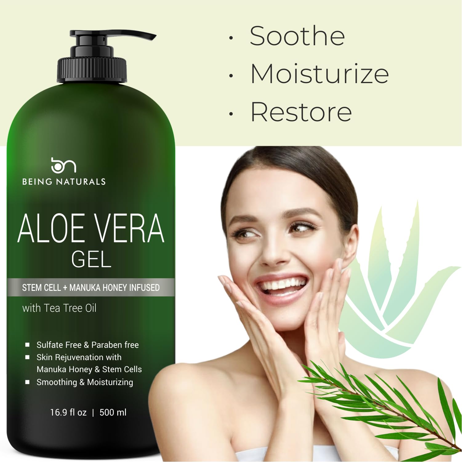 Being Naturals used on hair to show lightweight conditioning and frizz control benefit