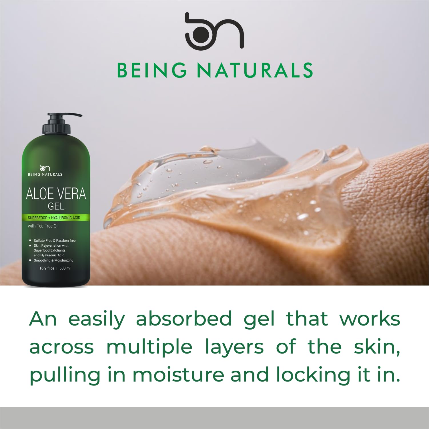 Being Naturals soothing sunburn application cooling irritated skin