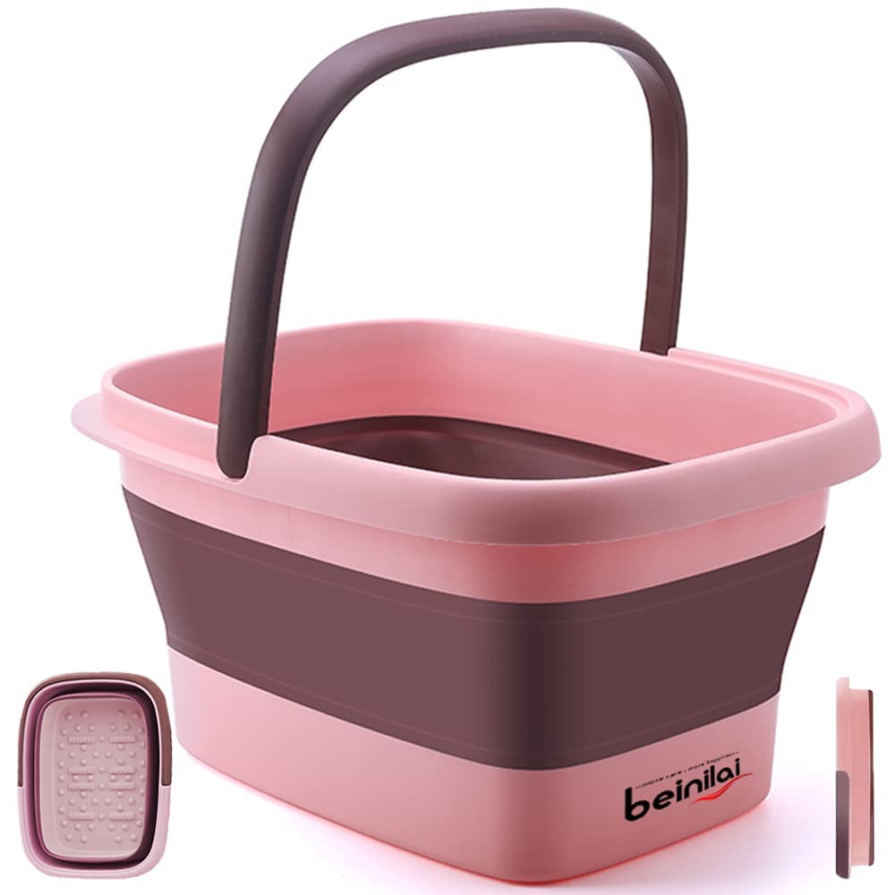Beinilai front view showing collapsed and expanded tub for easy storage