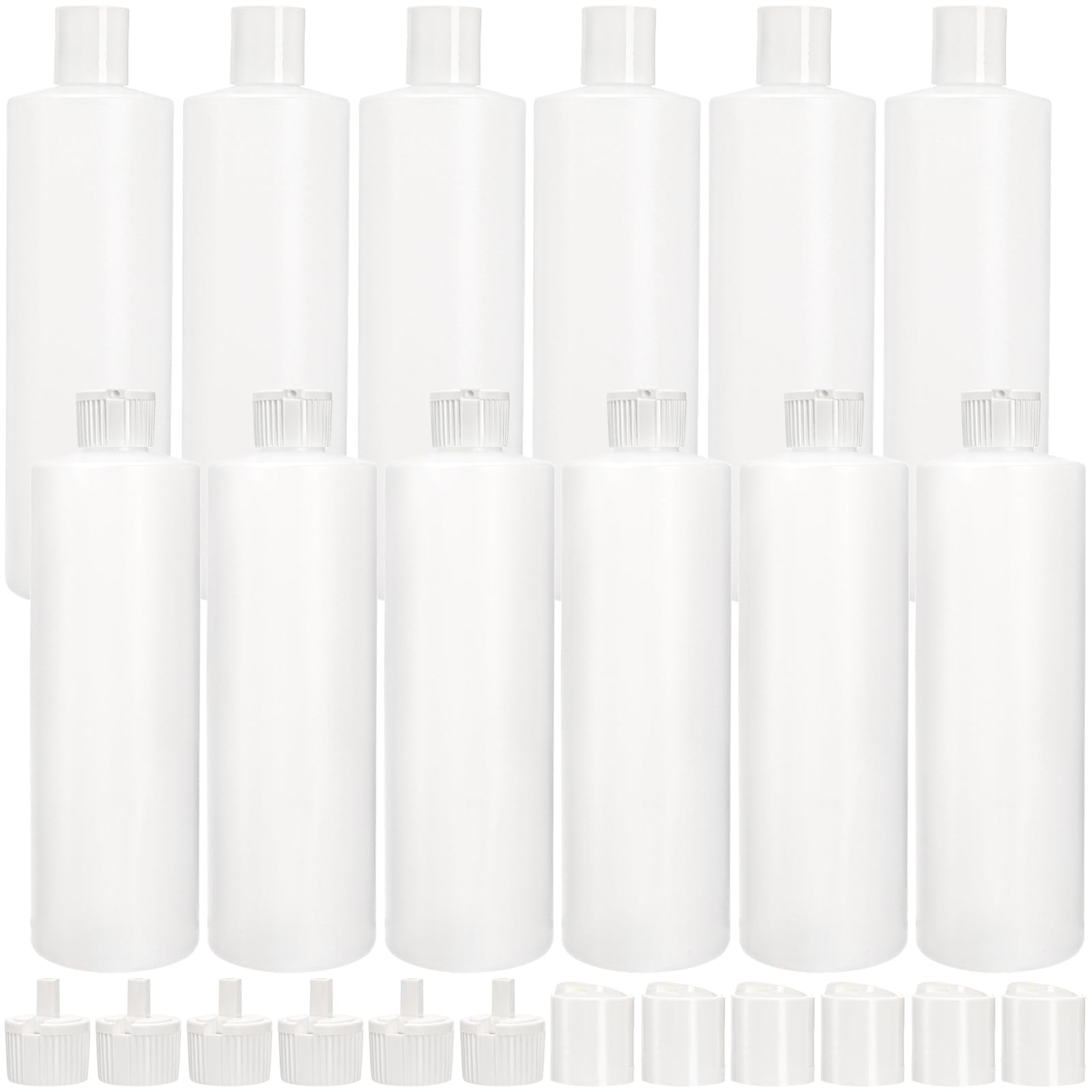 Bekith front view of 12-pack bottles showing capacity and caps, easy organization benefit