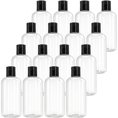 Bekith clear 16-pack front view showing bottles and caps for tidy storage
