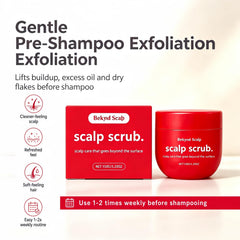 Bekynd Scalp open jar top view revealing cream consistency for easy scoop and use