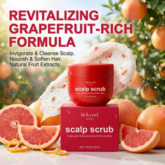 Bekynd Scrub texture close-up showing creamy exfoliant particles, demonstrates gentle removal