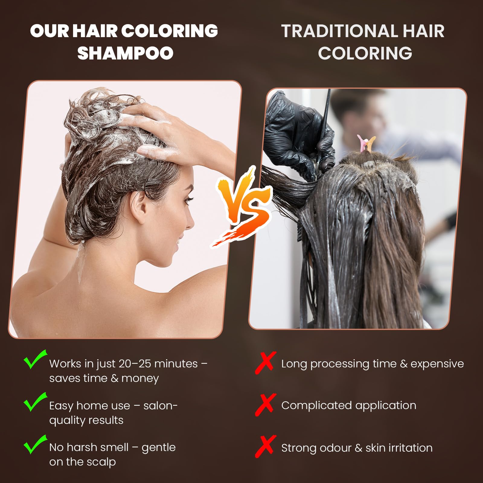 BELEZALIB application on hair demonstrating easy at-home use