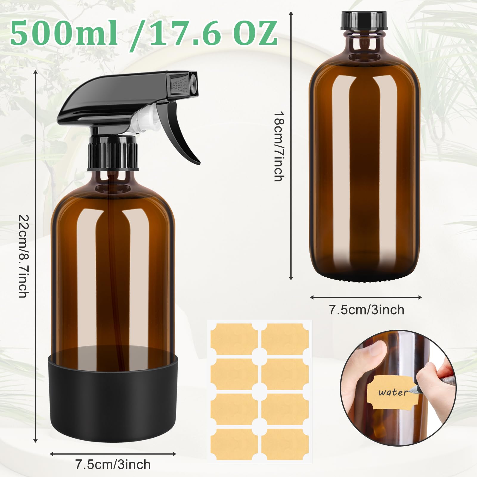 BELICOO 500ml bottle side label and cap detail preserving contents longer