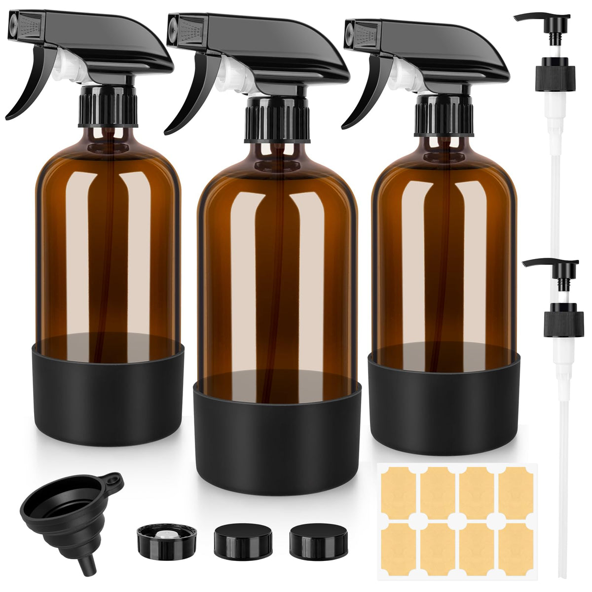 BELICOO amber glass bottle front packaging showing UV protection benefit