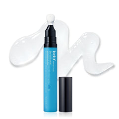 belif front packaging of Aqua Bomb Cooling Eye Gel showing compact tube and label benefit
