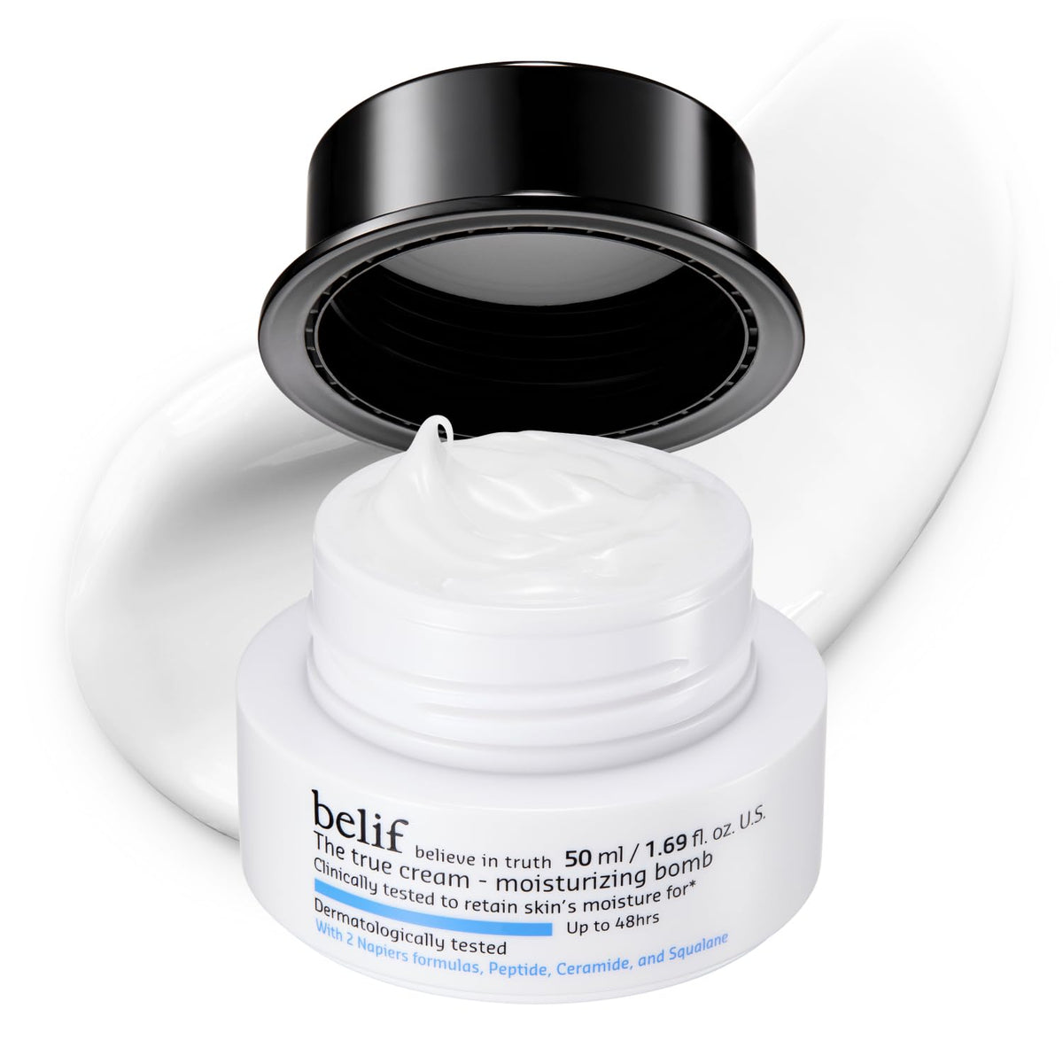 belif product front packaging showing jar and label for clear identification and trust
