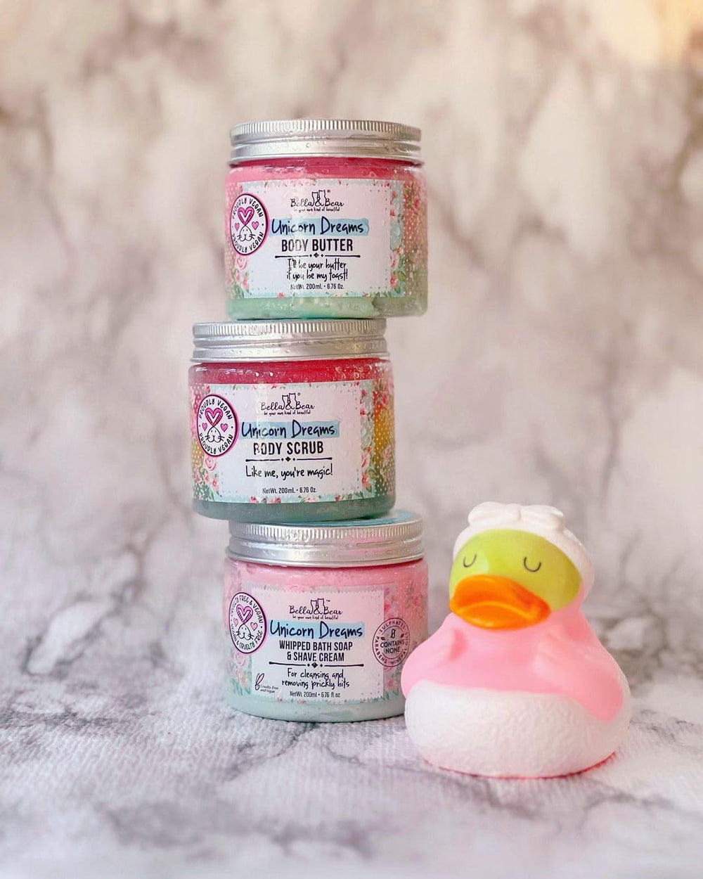 Bella and Bear lip balm detail emphasizing moisturizing care for young lips