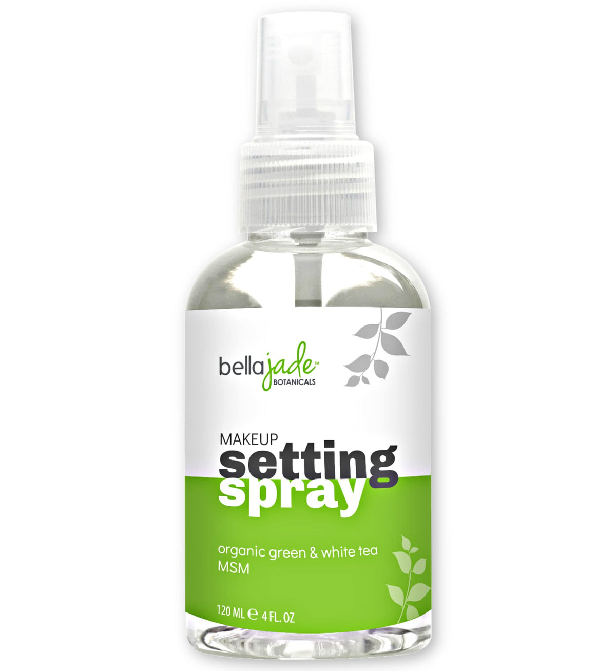 Bella Jade front bottle showing 4 oz packaging and dewy finish benefit