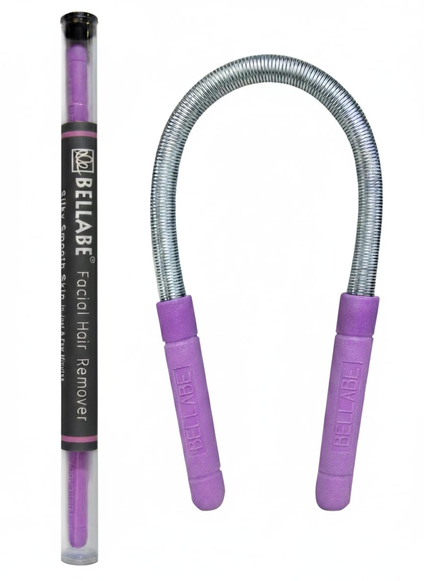 Bellabe front view packaging showing compact hair remover and benefits