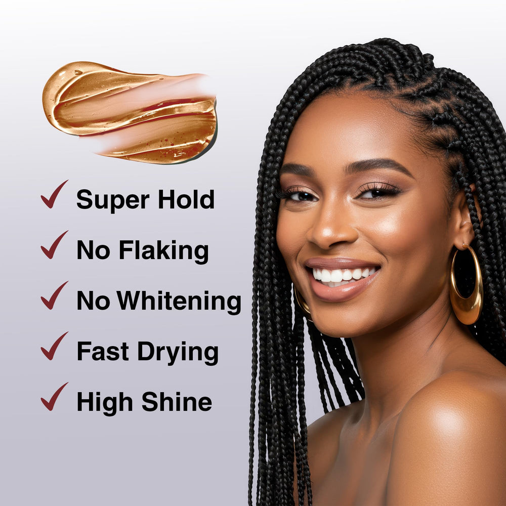 BELLATIQUE applying gel to edges for sleek hold and polished finish benefit