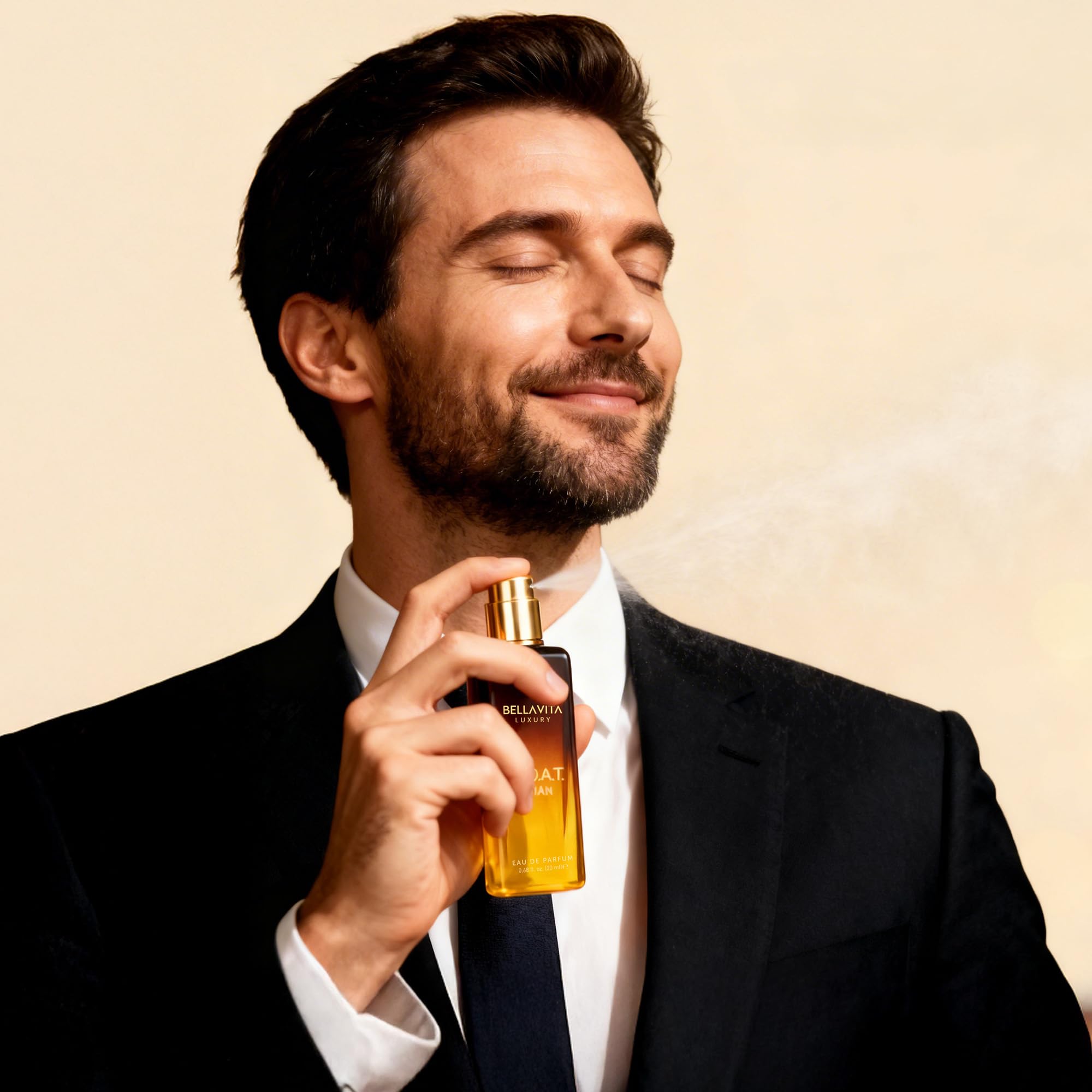 BellaVita Luxury CEO Man bottle close-up, shows refined packaging and office-appropriate scent