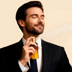 BellaVita Luxury CEO Man bottle close-up, shows refined packaging and office-appropriate scent