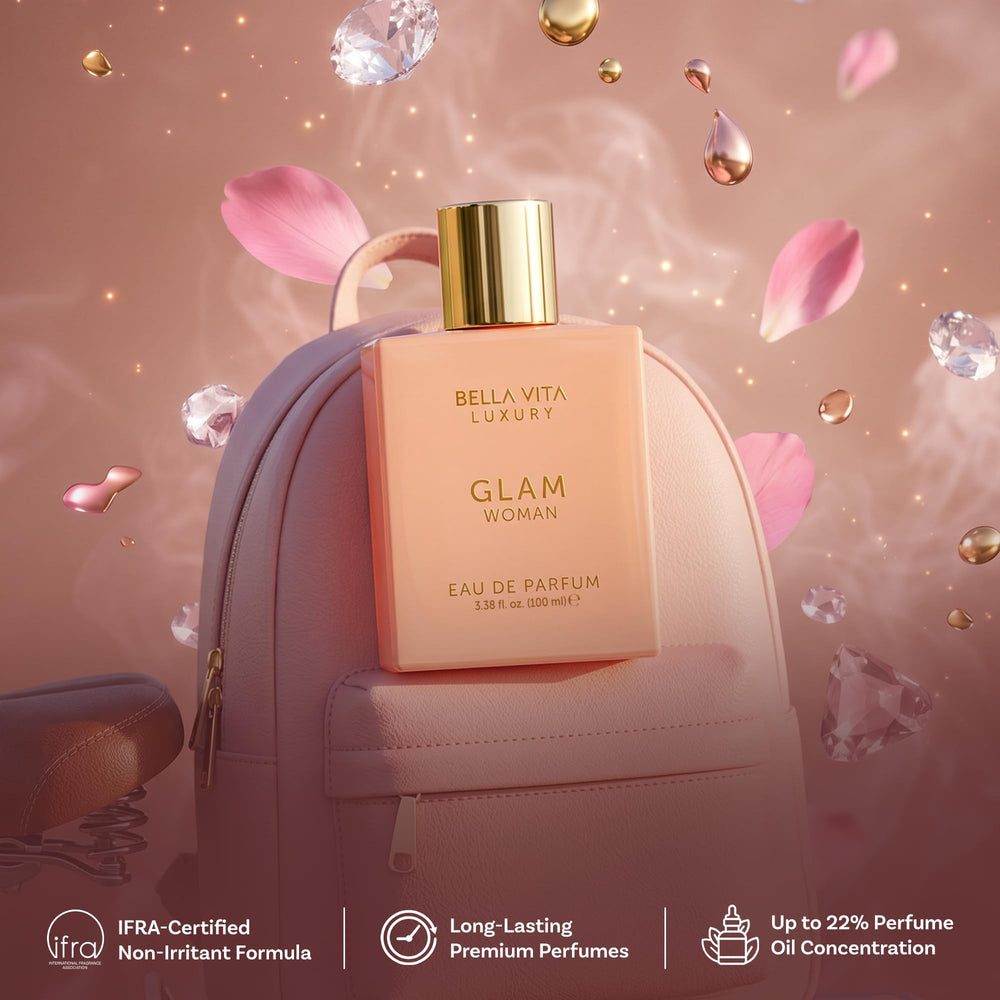 Bellavita Luxury label close-up listing notes for informed fragrance choice