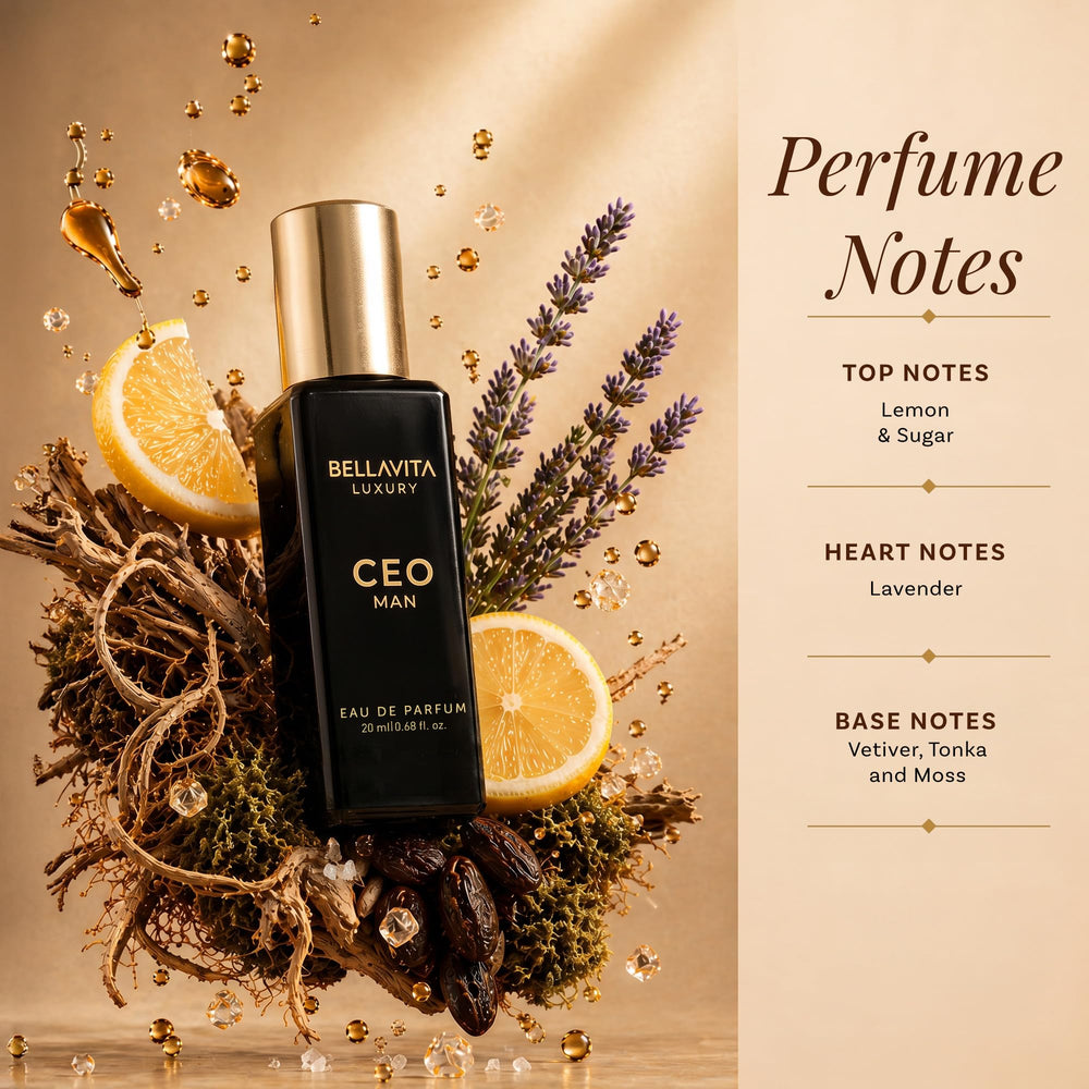 BellaVita Luxury G.O.A.T. bottle detail, emphasizes bold woody notes and confident impression