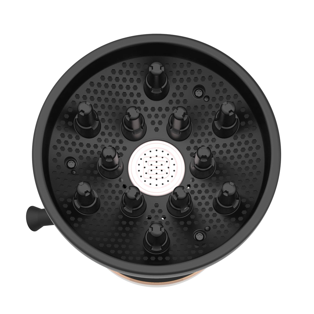 Bellissima Diffon diffuser bowl close-up highlighting even airflow for defined curls