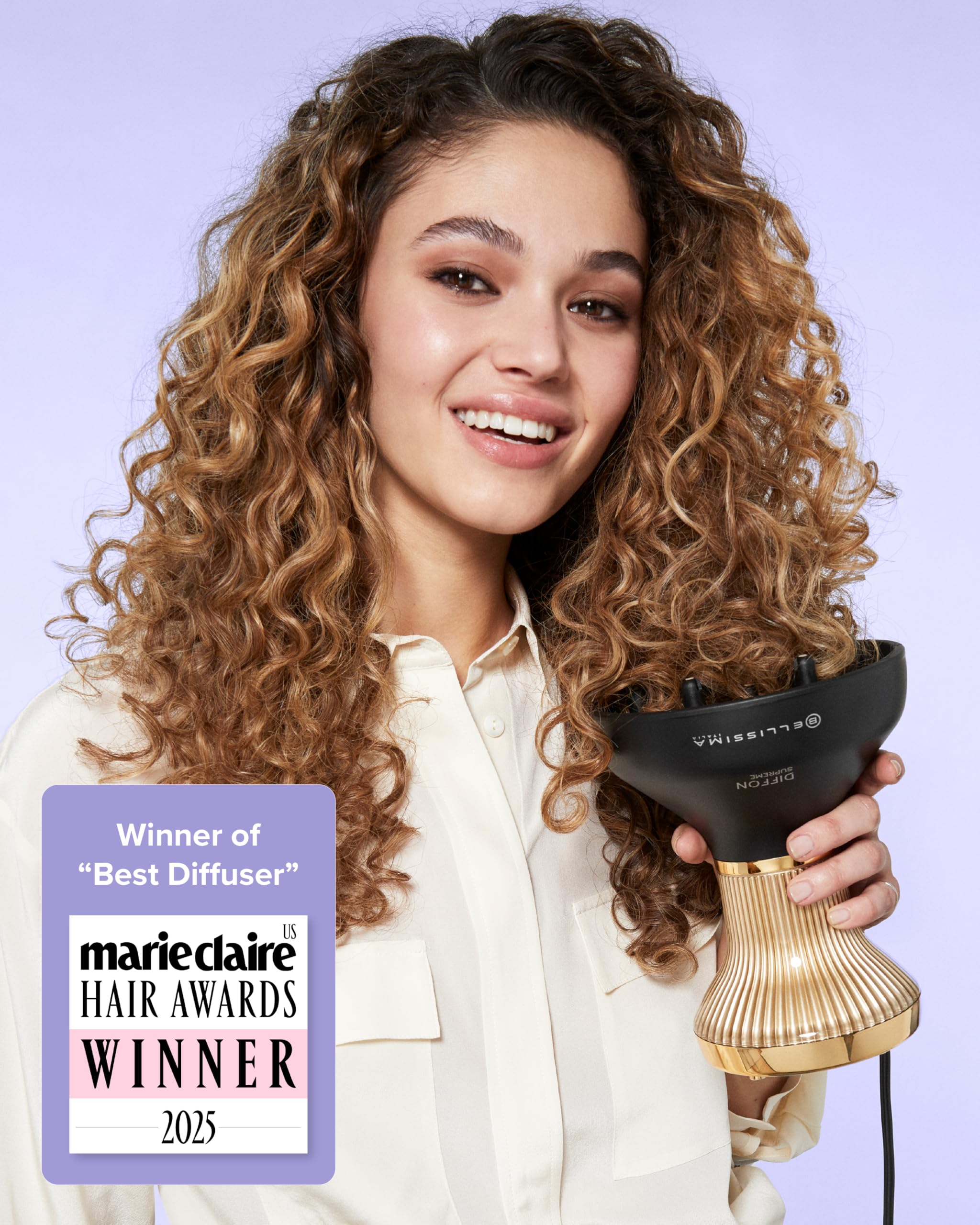 Bellissima ergonomic Easy Hold handle detail for comfortable styling benefit