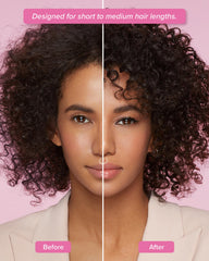Bellissima Diffon in use on curly hair demonstrating reduced frizz and faster drying