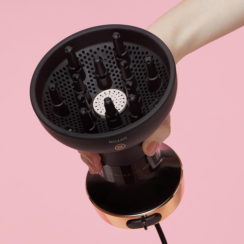 Bellissima Diffon packed in a travel bag lifestyle shot for convenient portability