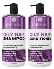 BELLISSO front packaging showing both bottles and clear oil-control benefit