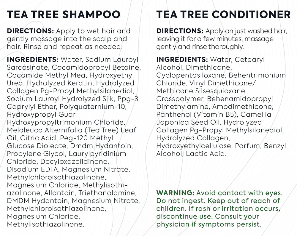 BELLISSO tea tree leaves and oil representing natural soothing properties