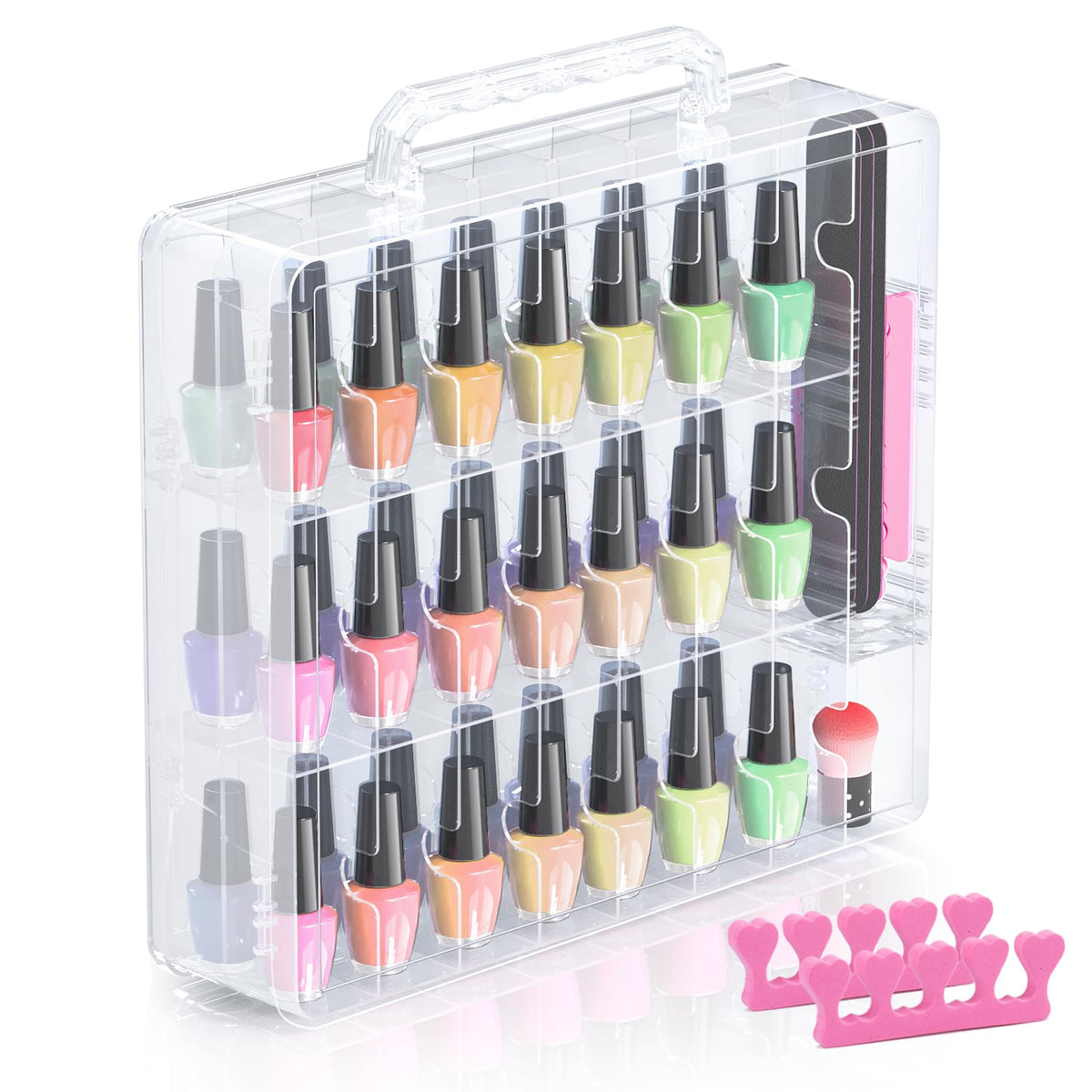 Beloving front view showing 48 bottles and clear visibility benefit
